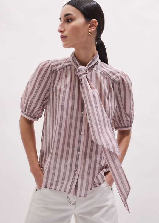 Pink Soft Stripe Blouse