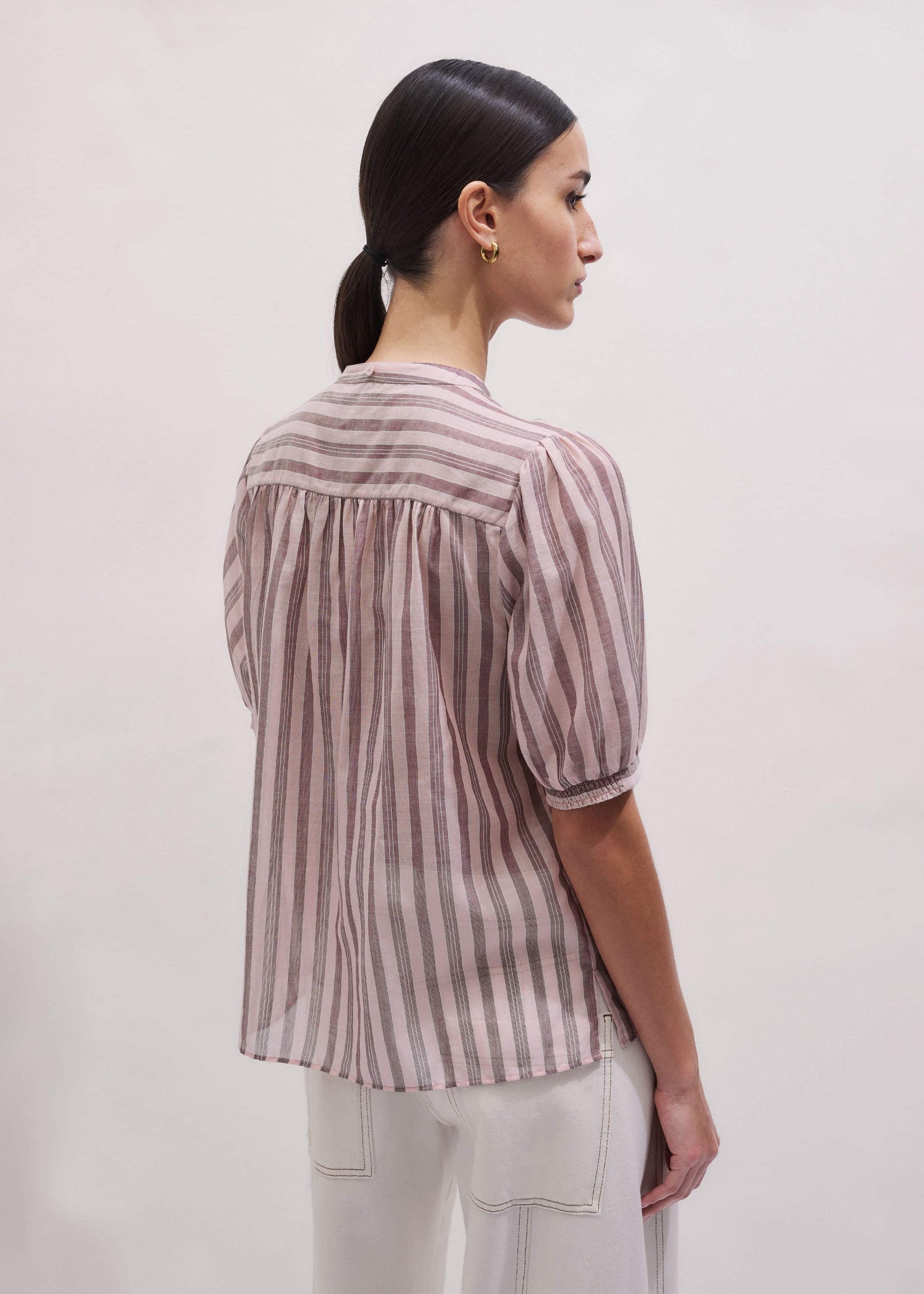 Pink Soft Stripe Blouse