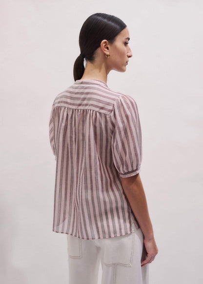 Pink Soft Stripe Blouse