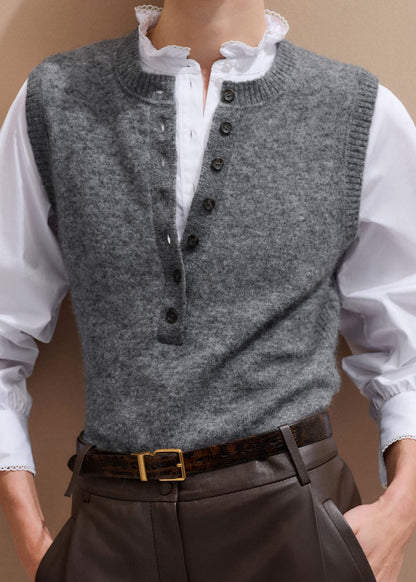 White Frill Neck Layering Blouse