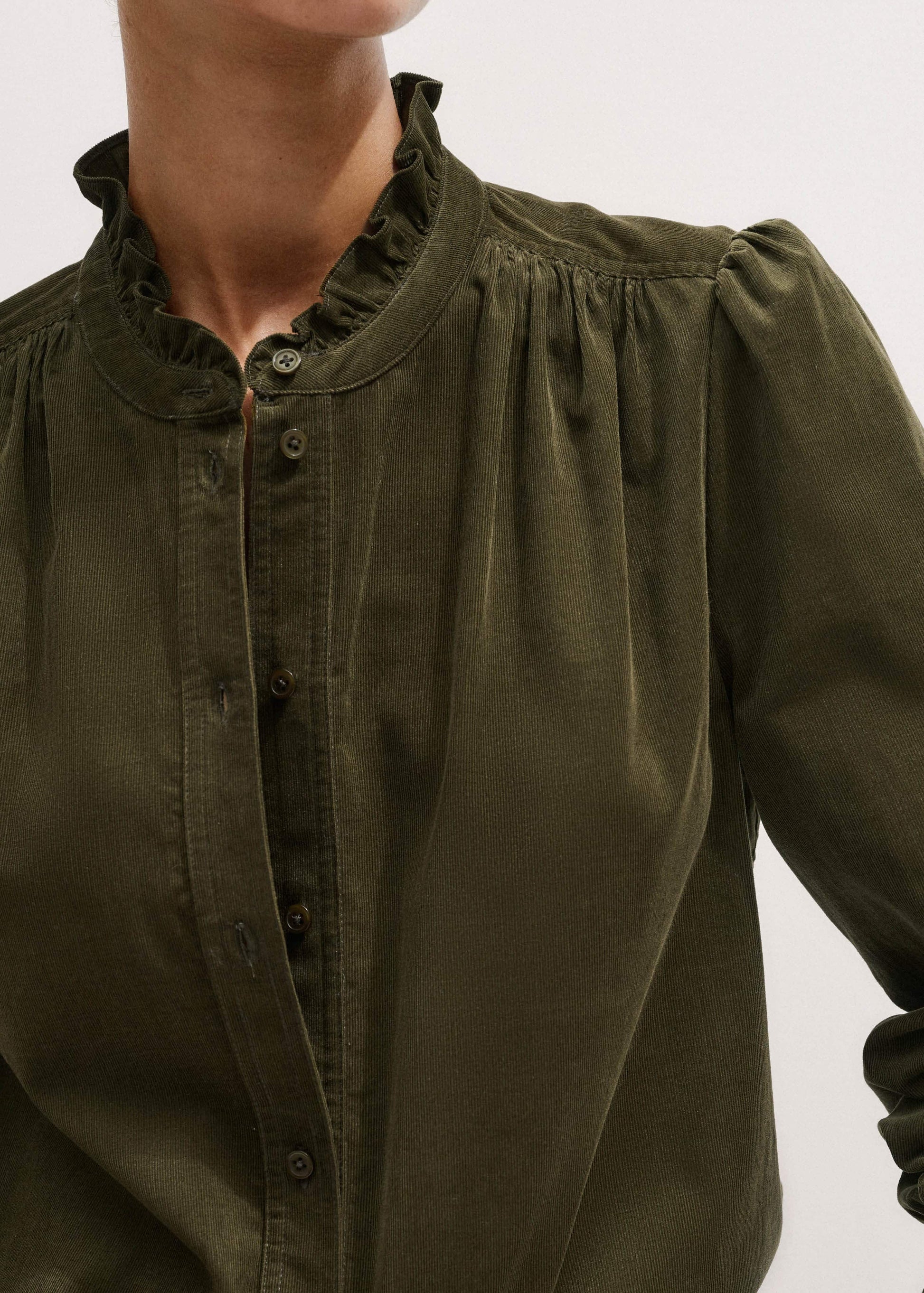 Olive Green Winter Blouse