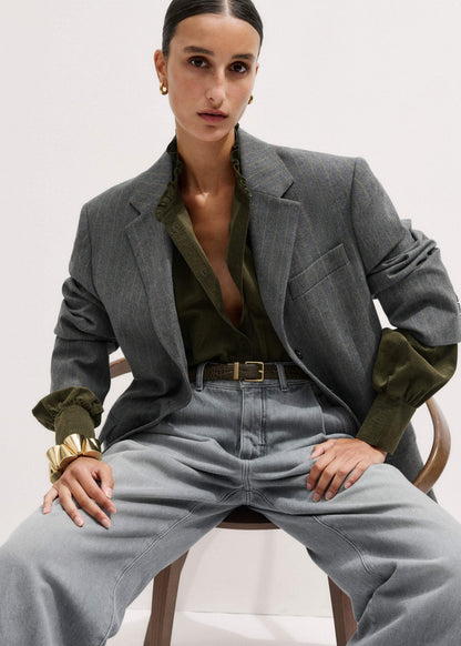 Olive Green Winter Blouse