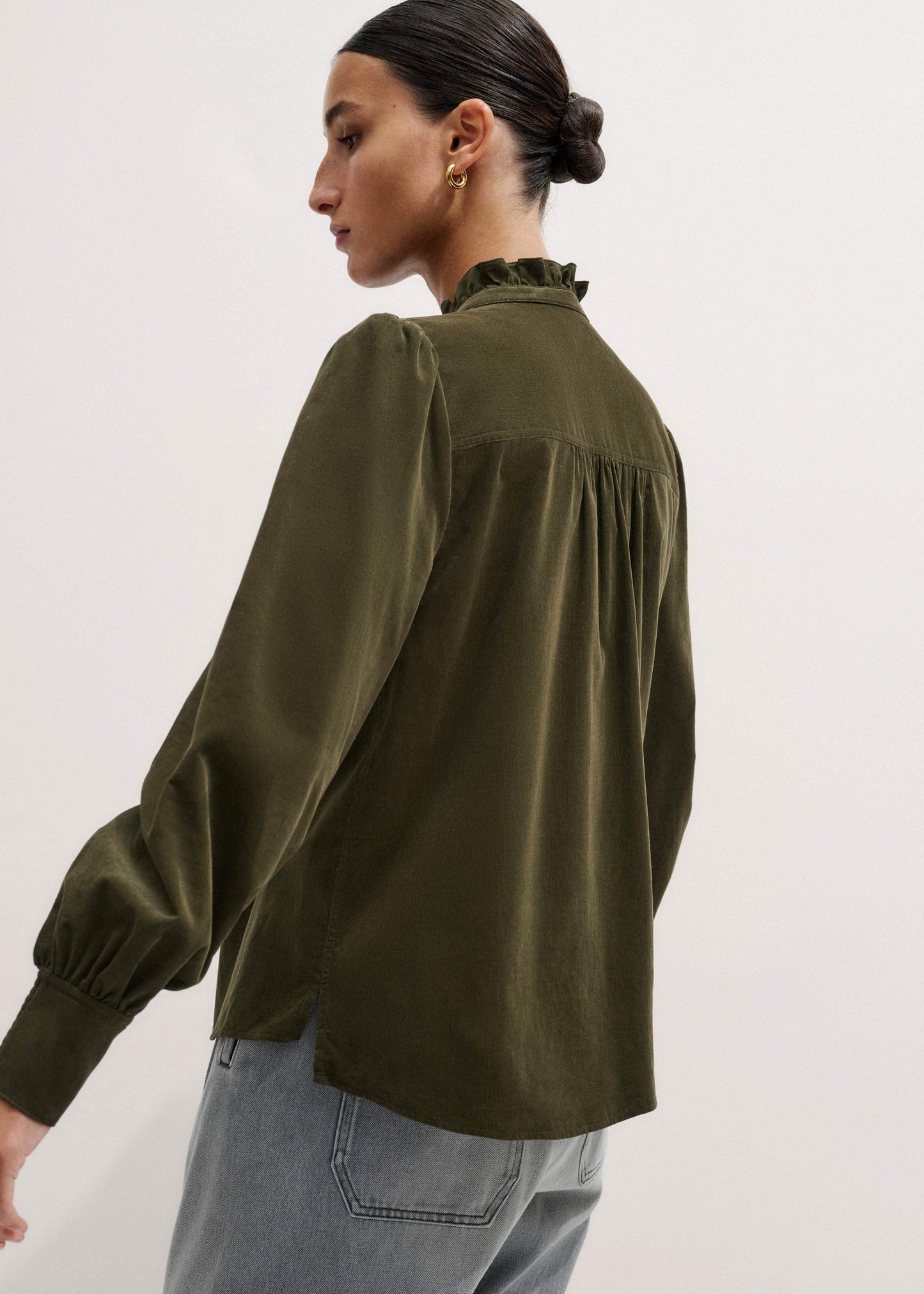 Olive Green Winter Blouse