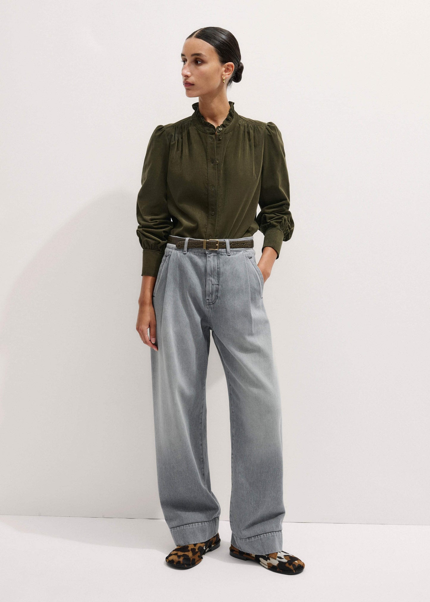 Olive Green Winter Blouse