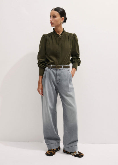 Olive Green Winter Blouse
