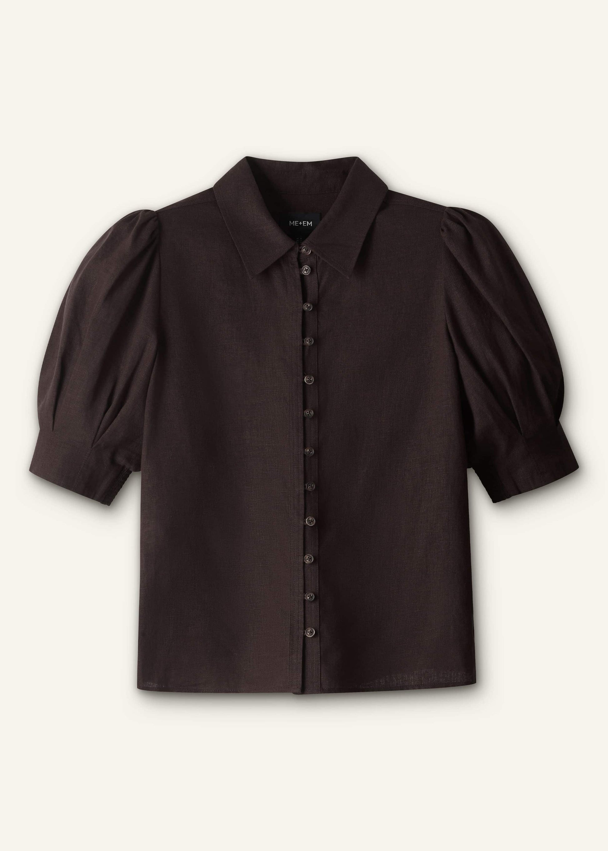Brown Feminine Sleeve Blouse