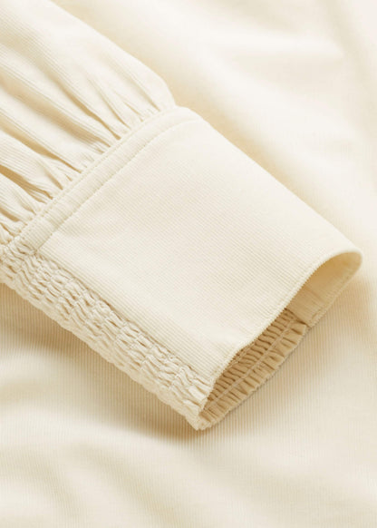Cream Super Soft Micro Cord Blouse