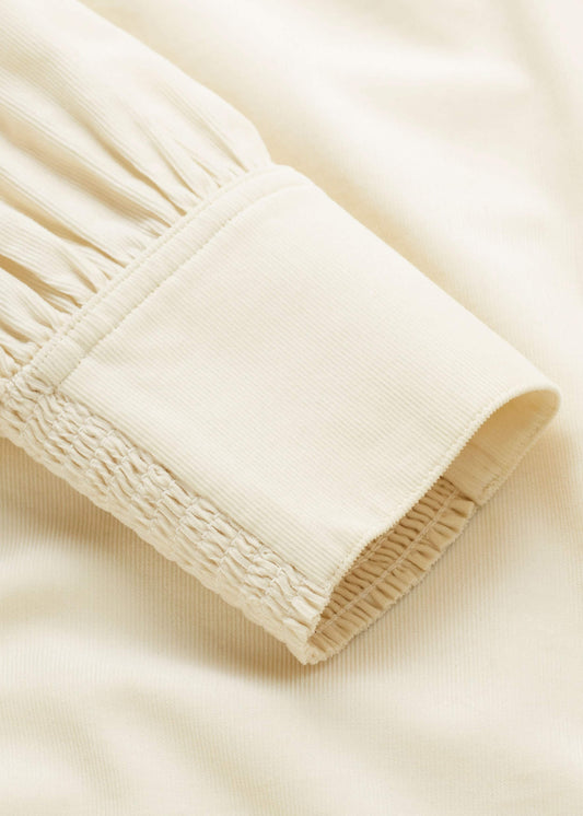Cream Super Soft Micro Cord Blouse