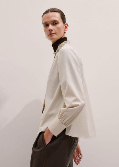 Cream Super Soft Micro Cord Blouse
