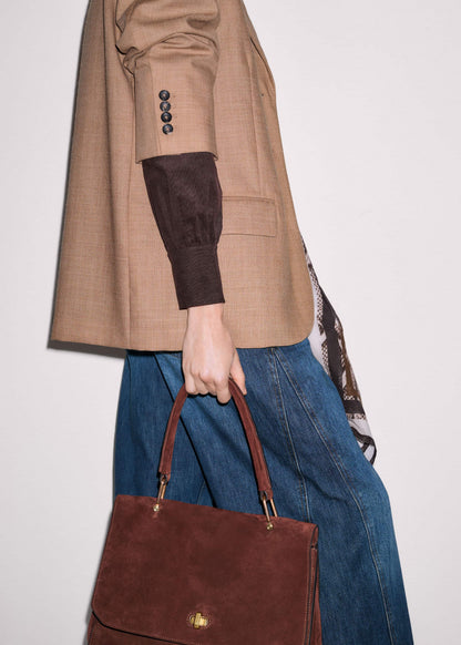 Brown Super Soft Micro Cord Blouse