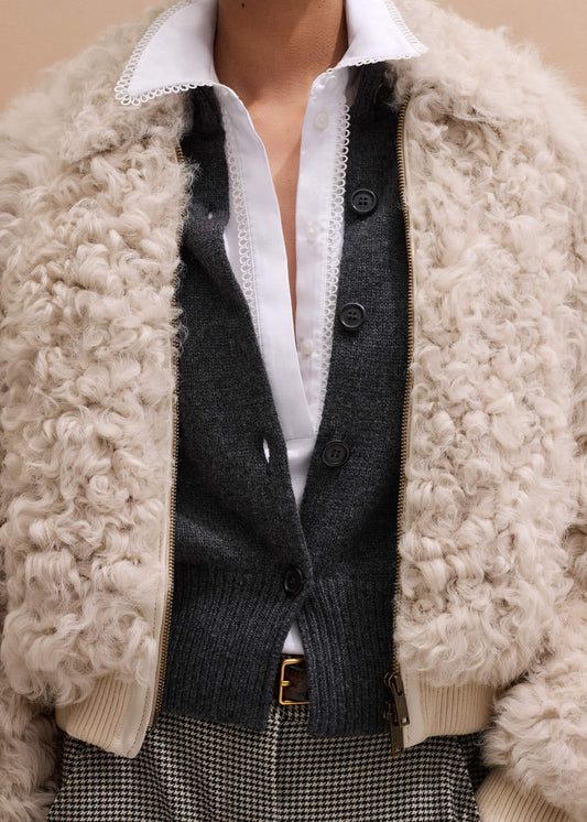 White Collared Layering Tank