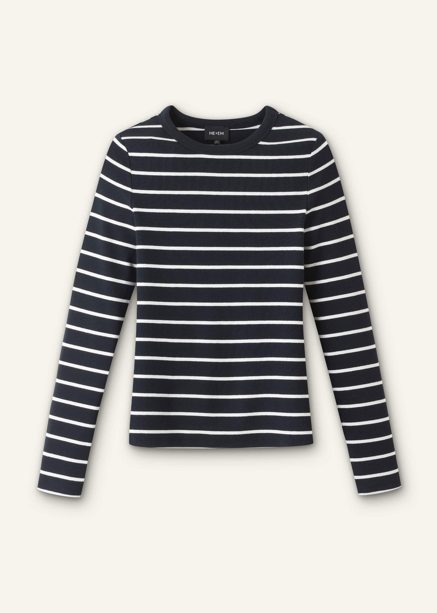 Navy Ultimate Rib Long Sleeve Top