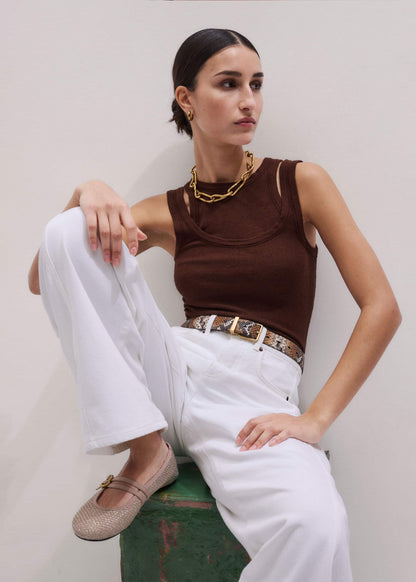 Cinnamon Brown 2-In-1 Vest