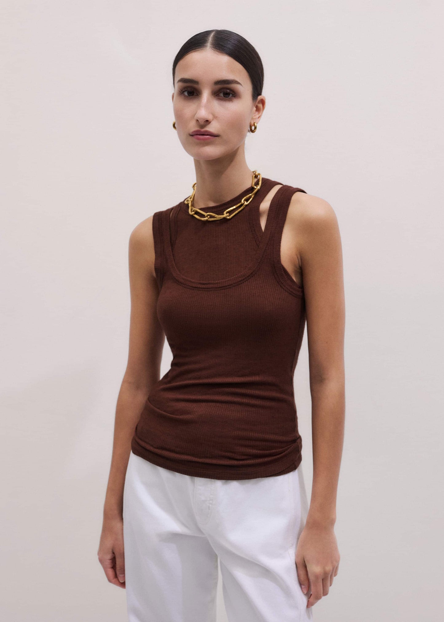 Cinnamon Brown 2-In-1 Vest