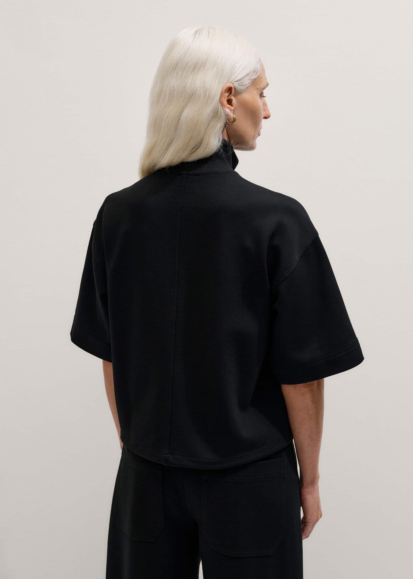 Black Luxe Travel Tailoring Layering Jacket