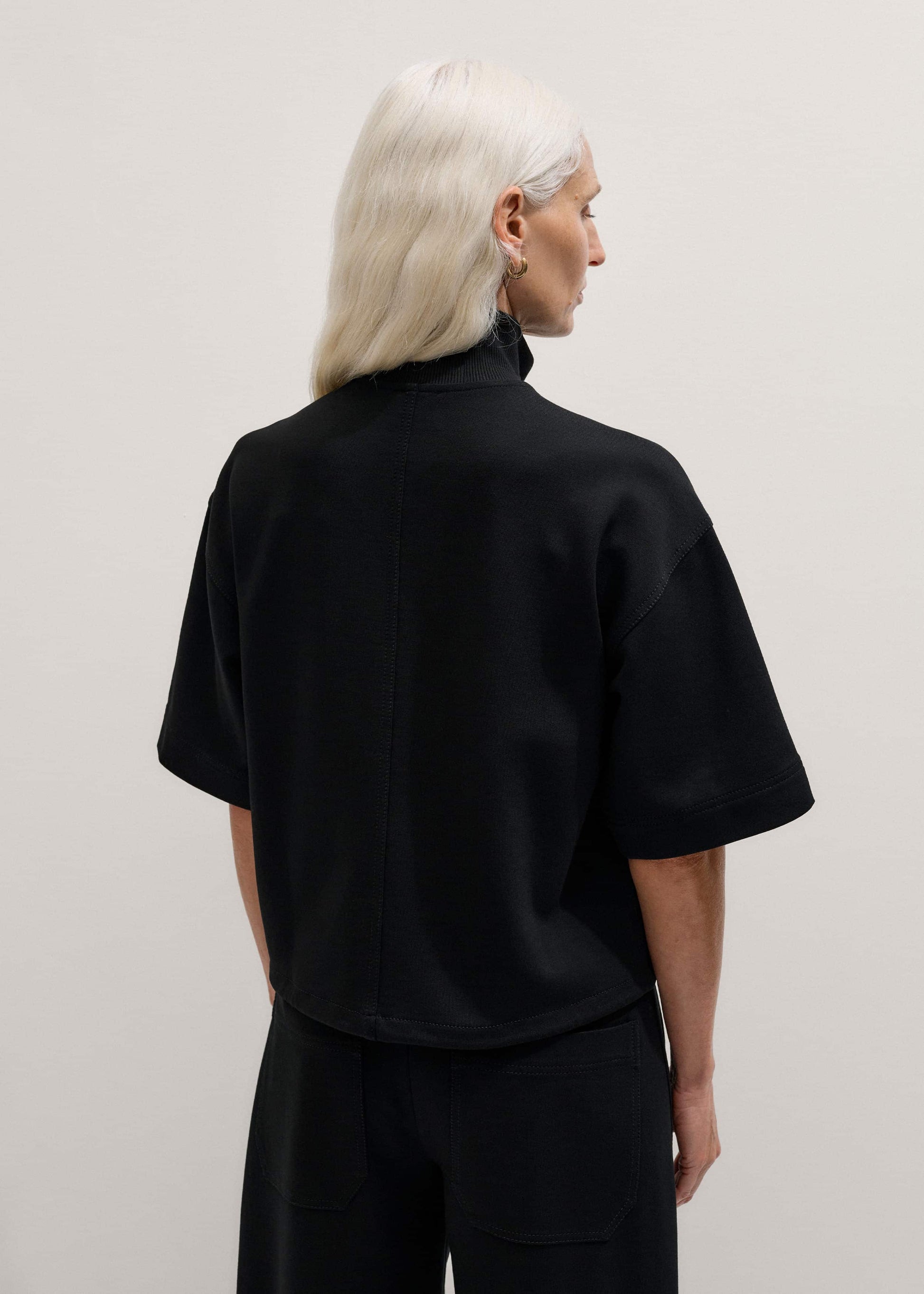 Black Luxe Travel Tailoring Layering Jacket