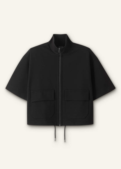 Black Luxe Travel Tailoring Layering Jacket