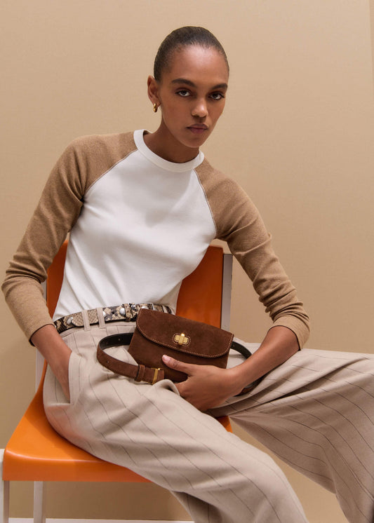 Cream Ultimate Slim Baseball Top