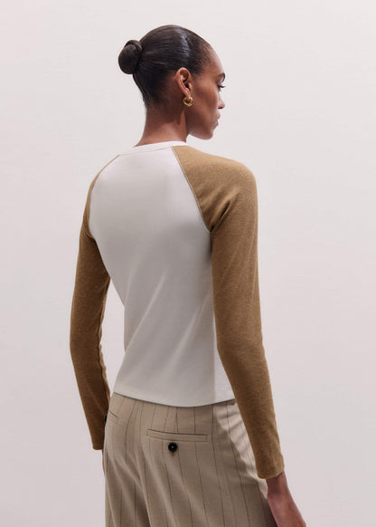 Cream Ultimate Slim Baseball Top