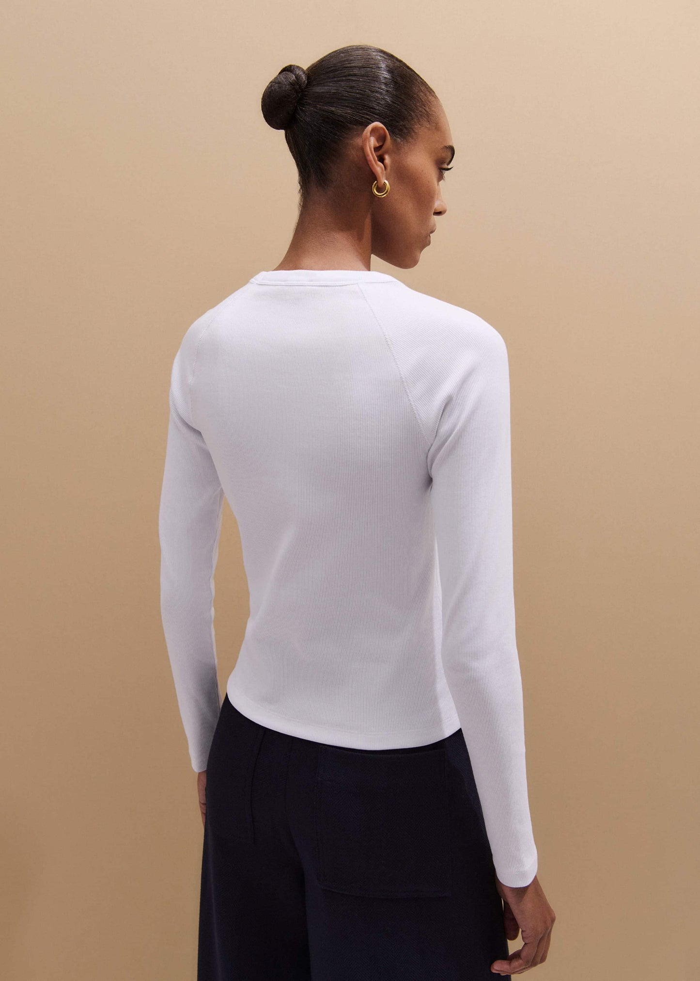 White Ultimate Slim Baseball Top
