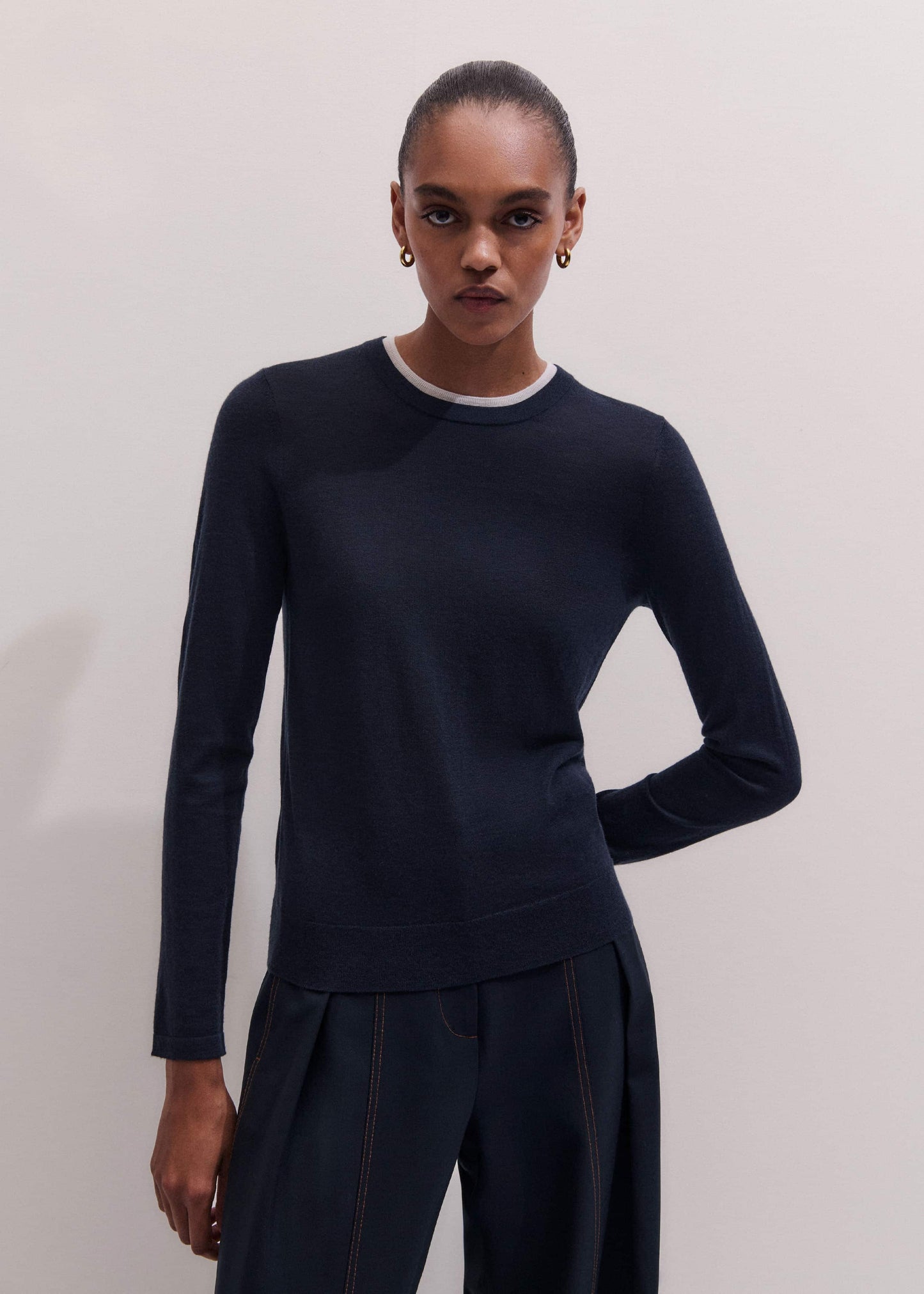Navy Barely There Sweater