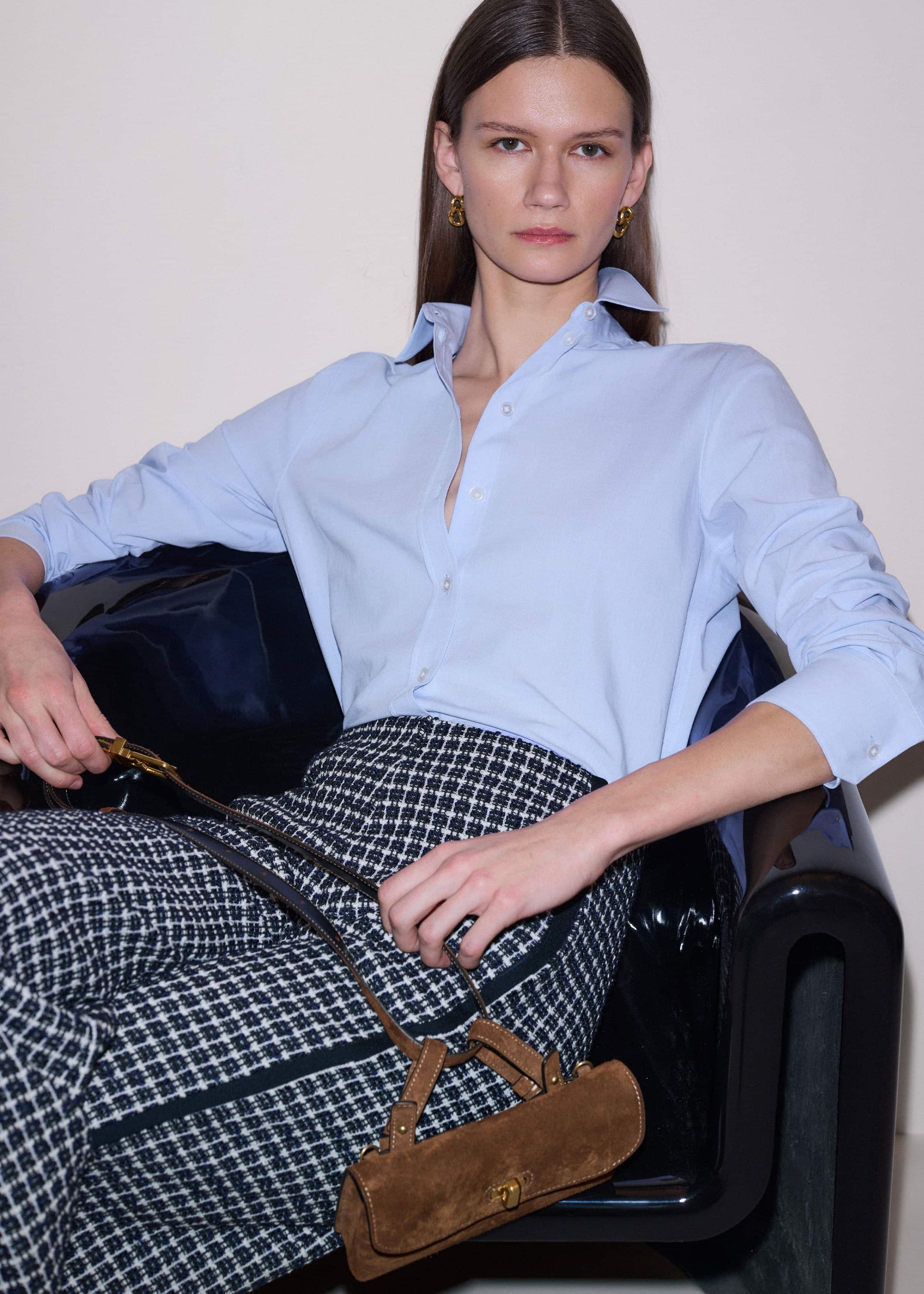 Blue Travel Layering Shirt