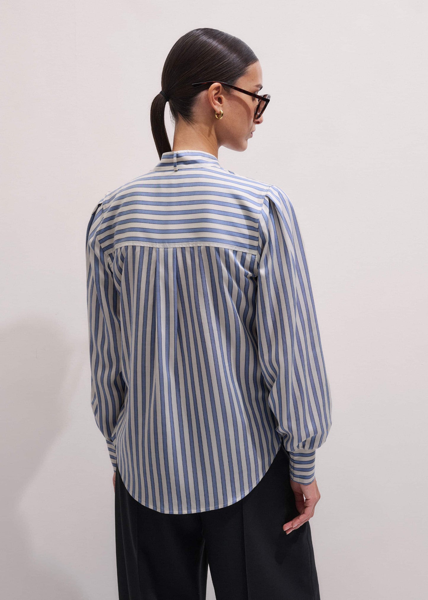 Blue Soft Stripe Shirt + Neck Tie