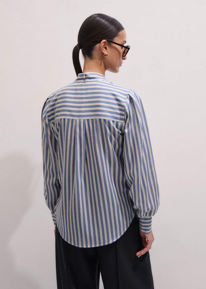 Blue Soft Stripe Shirt + Neck Tie