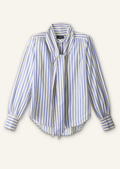 Blue Soft Stripe Shirt + Neck Tie