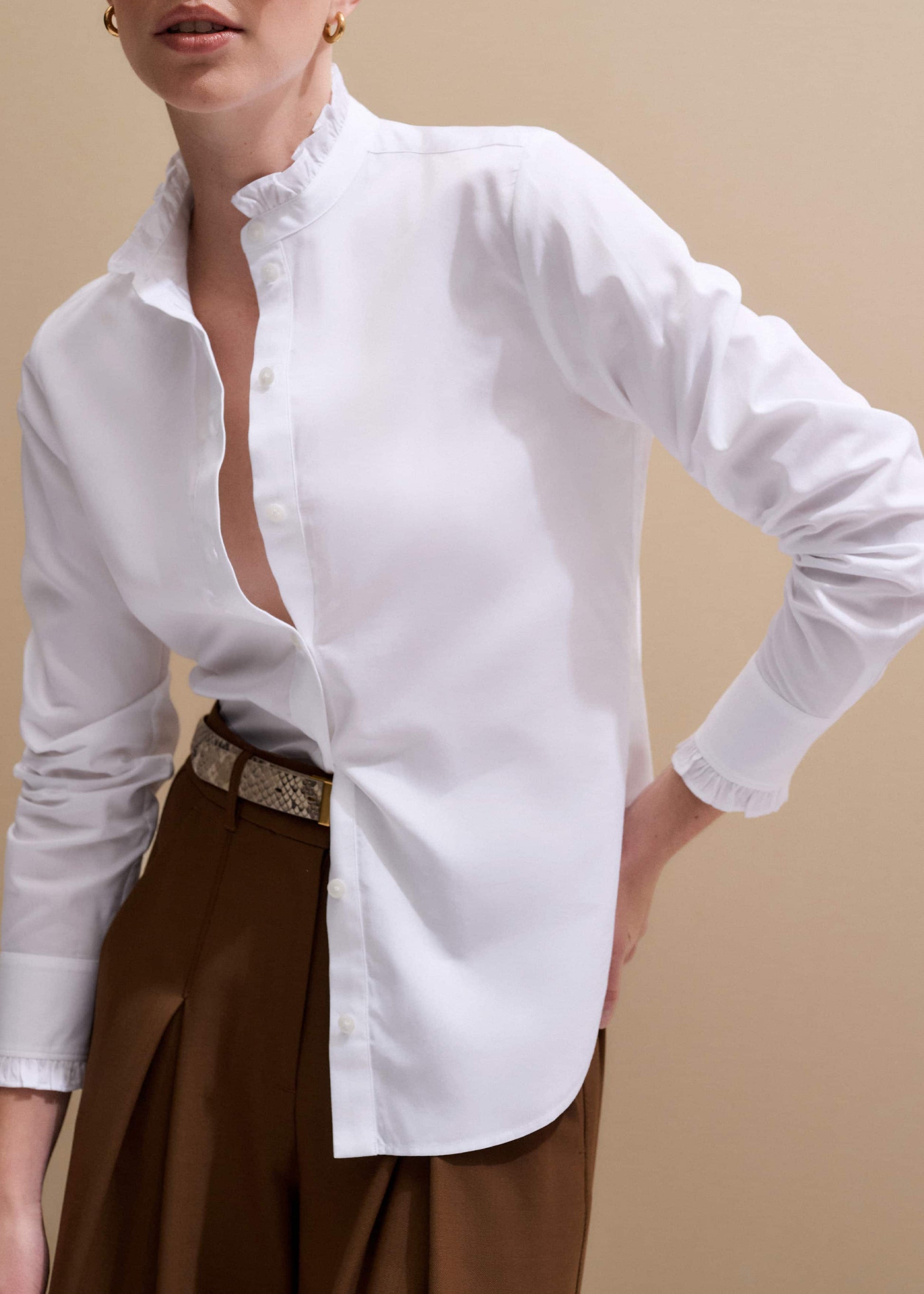 White Impossibly Soft Feminine Shirt