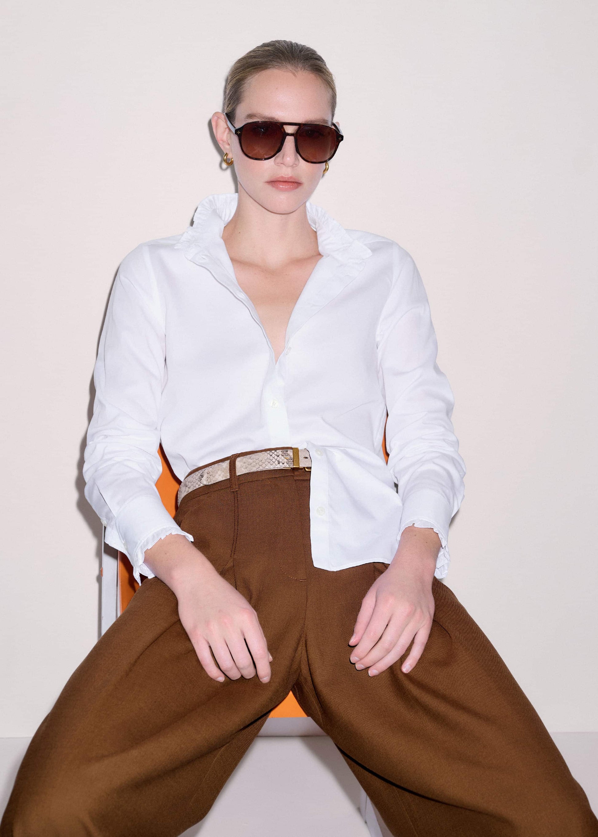 White Impossibly Soft Feminine Shirt