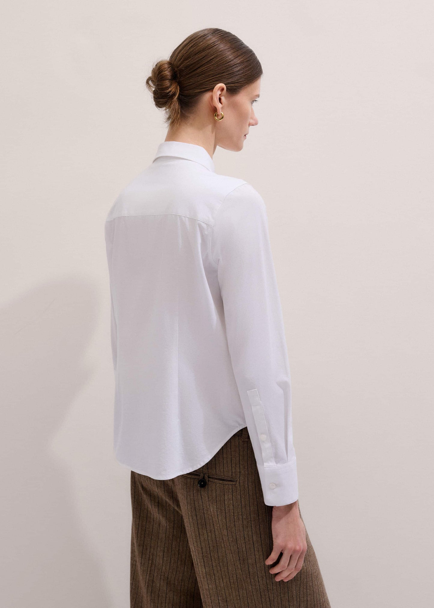 White Travel Layering Shirt