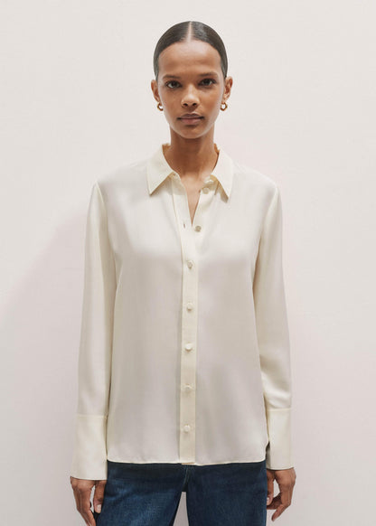 Cream Silk Shirt