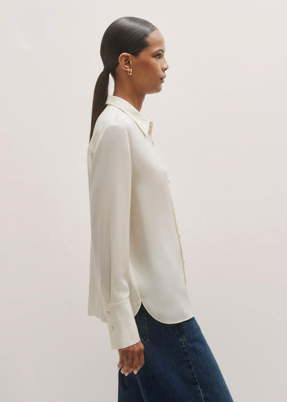 Cream Silk Shirt