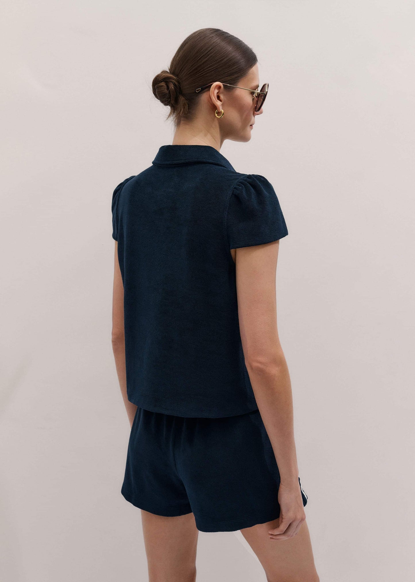 Navy Sporty Smart Polo Top