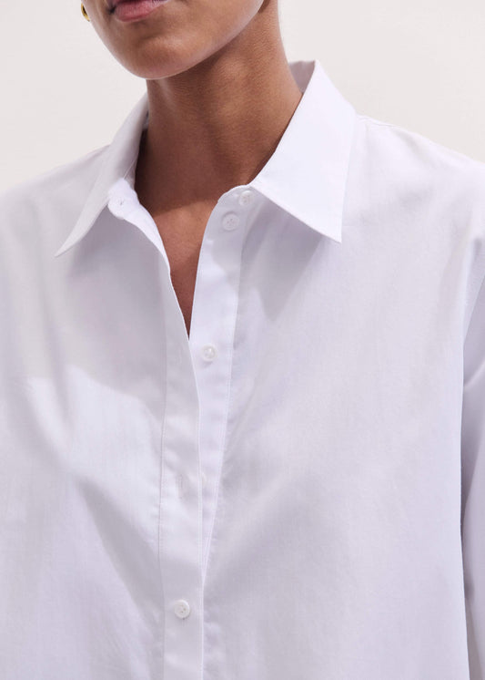 White Clever Oversized Shirt