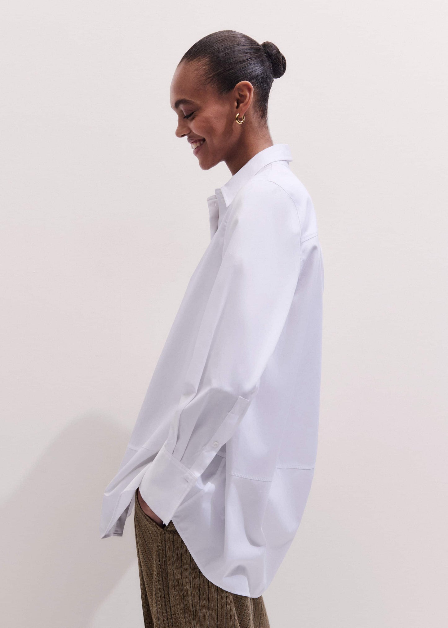 White Clever Oversized Shirt
