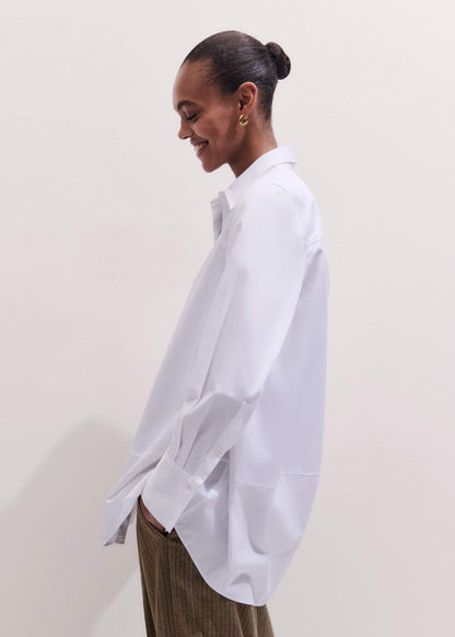 White Clever Oversized Shirt