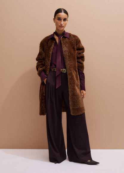 Red AM-PM Fluid Satin Shirt + Tie