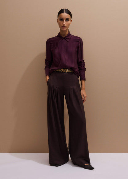 Red AM-PM Fluid Satin Shirt + Tie