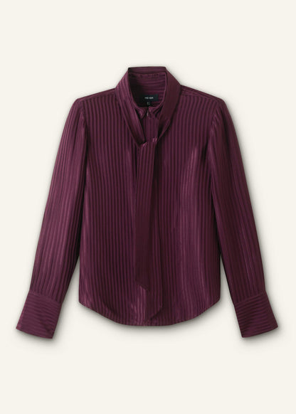 Red AM-PM Fluid Satin Shirt + Tie