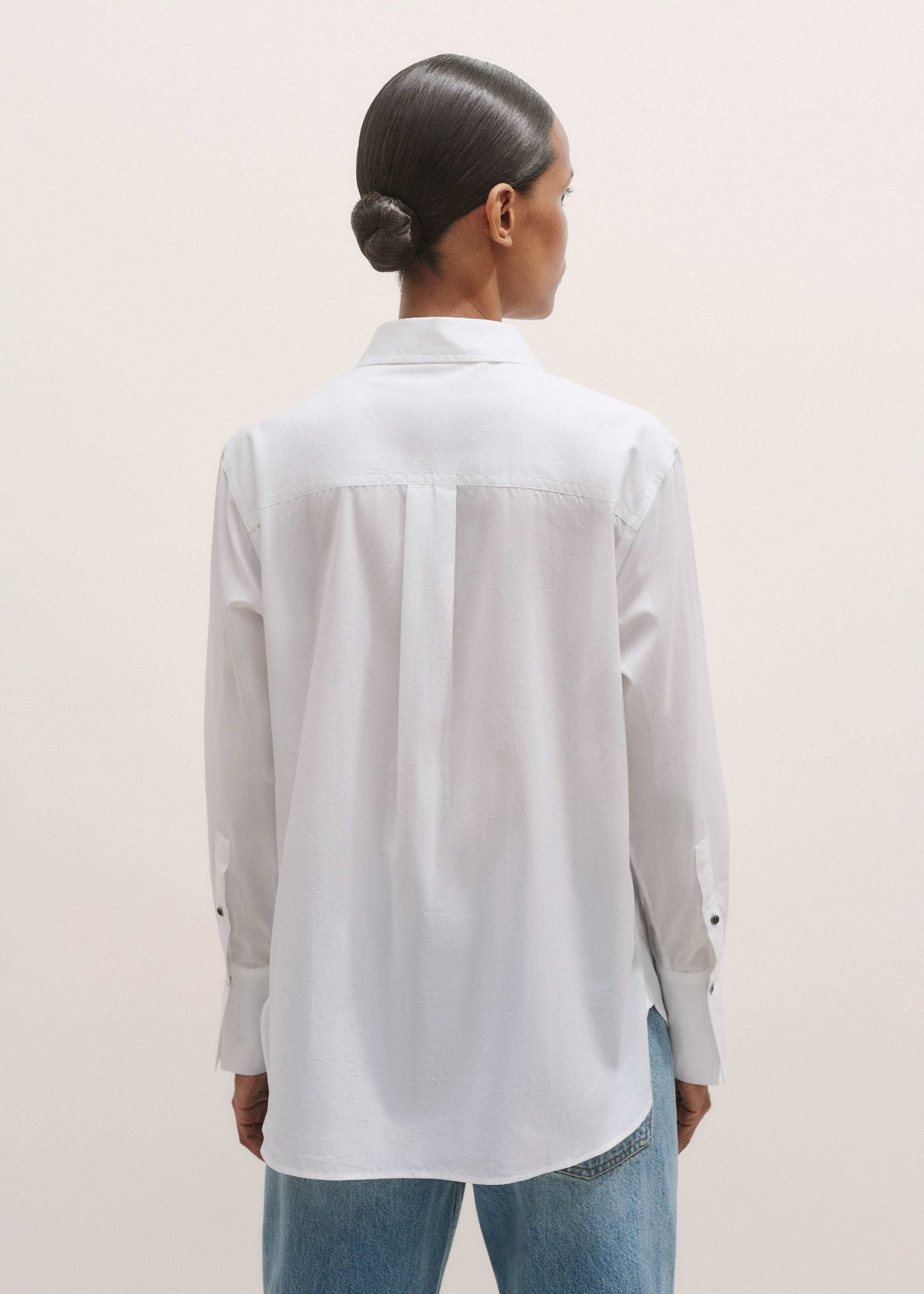 White Relaxed Tux Shirt