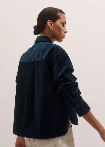 Navy Boxy Shacket