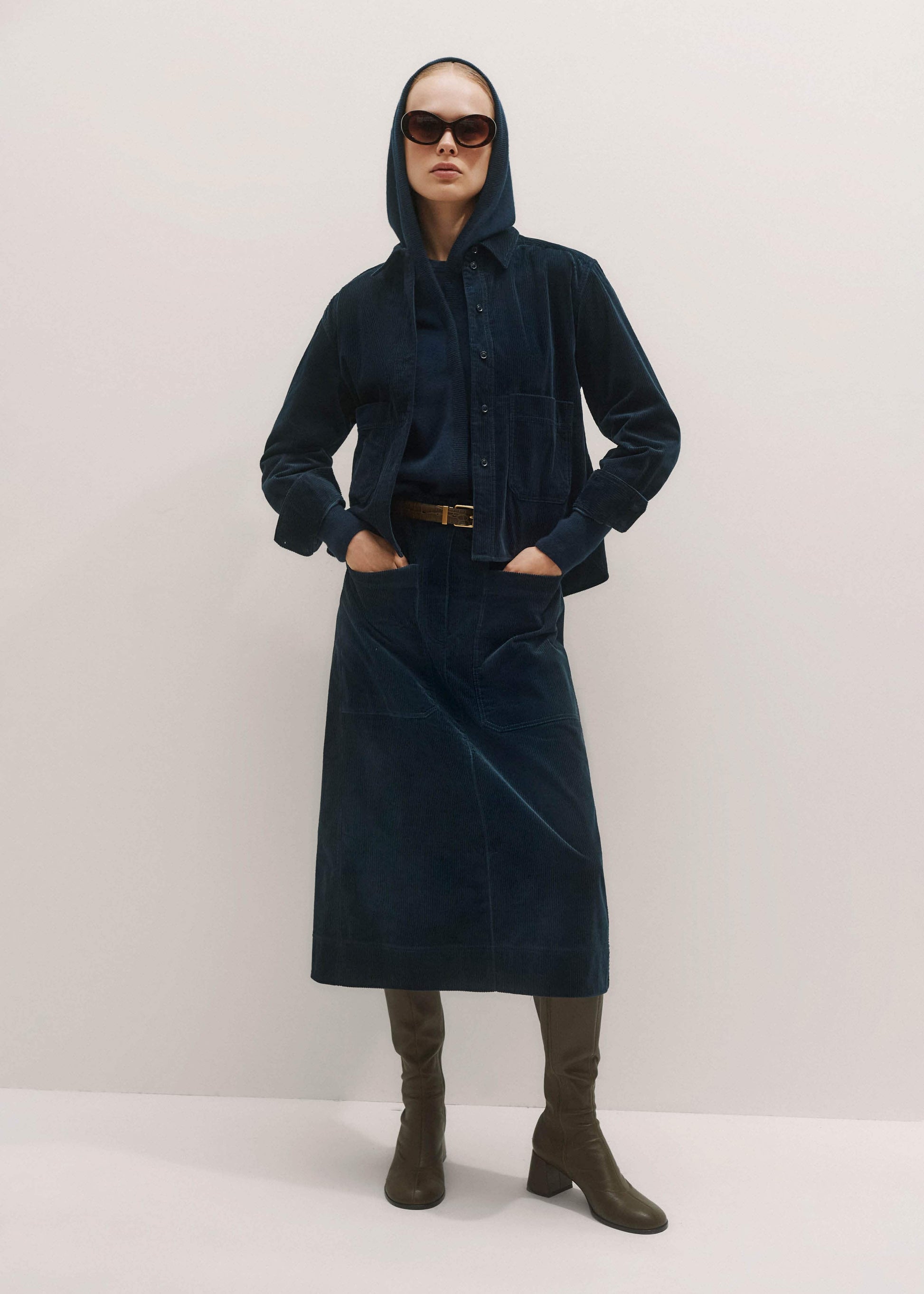 Navy Boxy Shacket