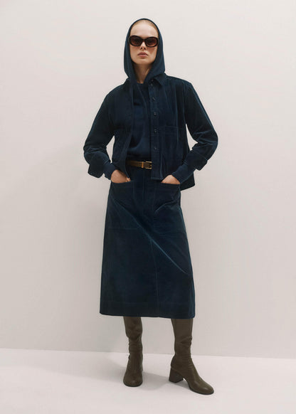 Navy Boxy Shacket