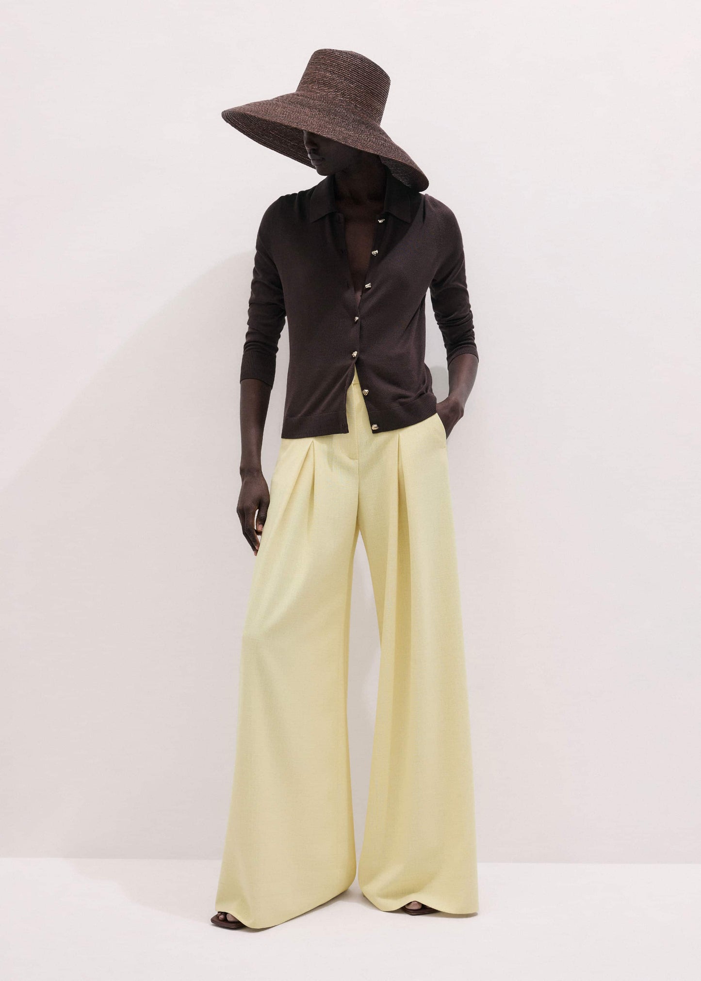 Brown Luxe Knit Slim Shirt