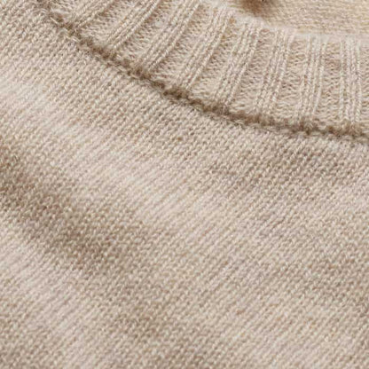 Oatmeal Cashmere Shrunken Knit Baby Tee