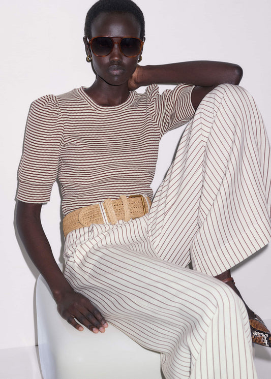 Cinnamon Brown Feminine Sleeve Tee