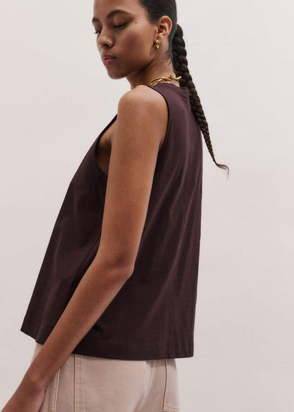 Brown Racerback Swing Top