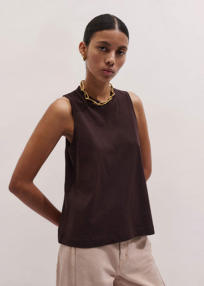 Brown Racerback Swing Top